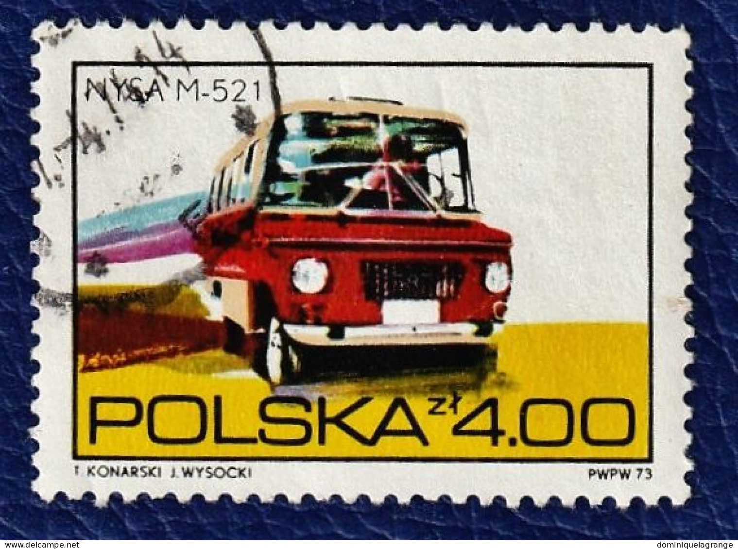 10 Timbres De Pologne "automobiles" De 1973 à 1980 - Sammlungen