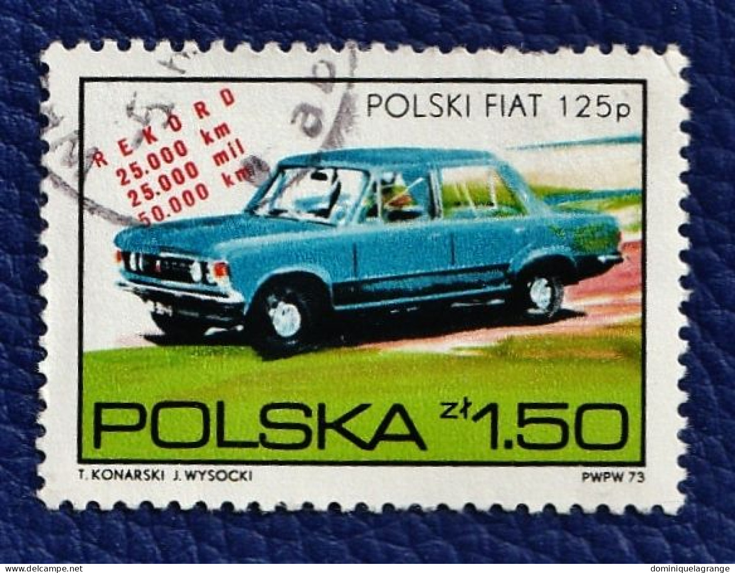 10 Timbres De Pologne "automobiles" De 1973 à 1980 - Collections