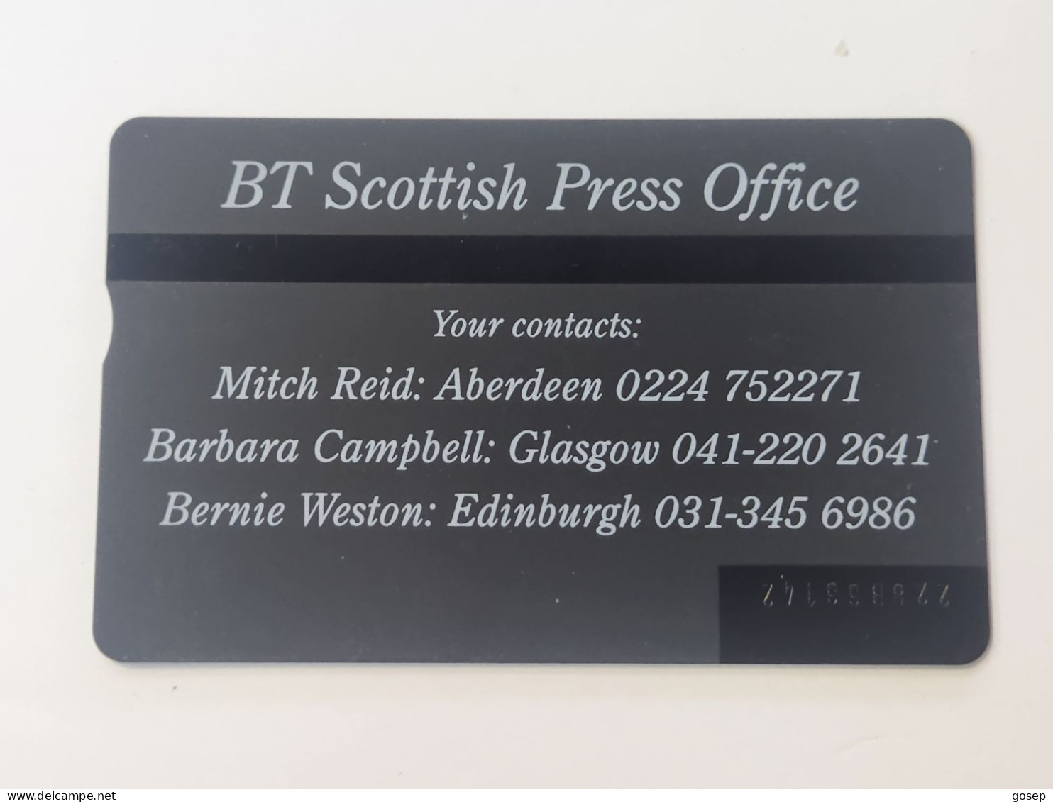 United Kingdom-(BTI026B)-BT-scottish Press Office-(33)-(20units)(228B66142)(tirage-3.520)price Cataloge-8.00£-mint) - BT Interne Uitgaven