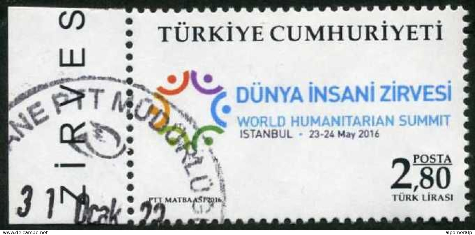 Türkiye 2016 Mi 4262 World Humanitarian Summit, Emblem - Used Stamps