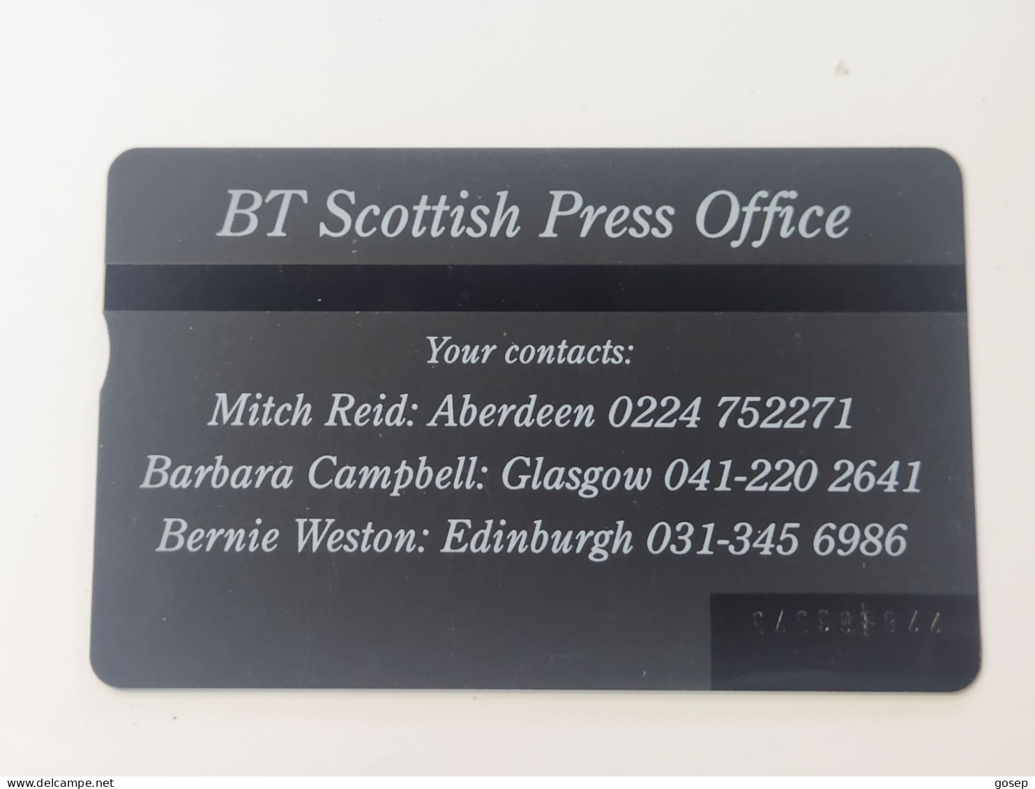 United Kingdom-(BTI026B)-BT-scottish Press Office-(34)-(20units)(228B66575)(tirage-3.520)price Cataloge-8.00£-mint) - BT Edición Interna