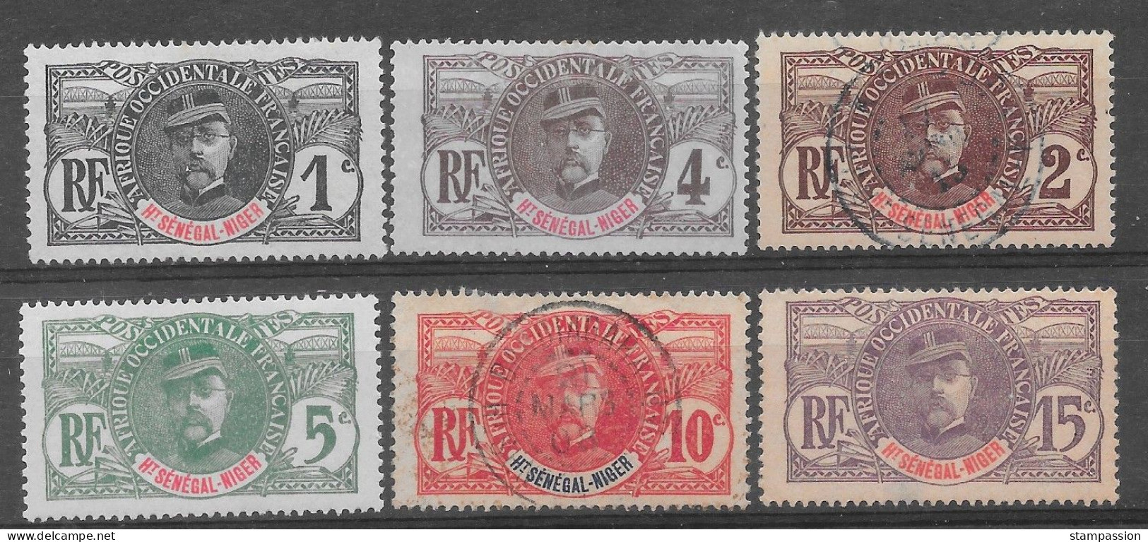 SENEGAMBIE & NIGER 1908 - Lot De 6 Valeurs N° YT 1 à 6 - Neufs * Et Oblitérés (voir Scan) - Usados