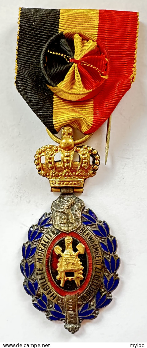 Médaille Décoration Civile. Prévoyance Voorzorg. 1ere Classe. Avec Rosace. Avec écrin. - Professionnels / De Société