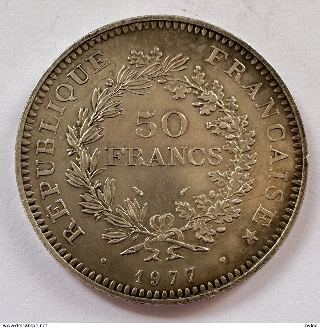 Pièce De Monnaie. France. 50 Francs. 1977.  Hercule  - 50 Francs