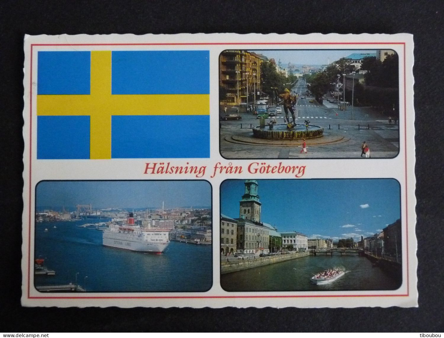 SUEDE SWEDEN SVERIGE AVEC YT 1307 NENUPHAR NYMPHEA FLORE LEUR FLOWER BLUME - GÖTEBORG MULTIVUES - Storia Postale