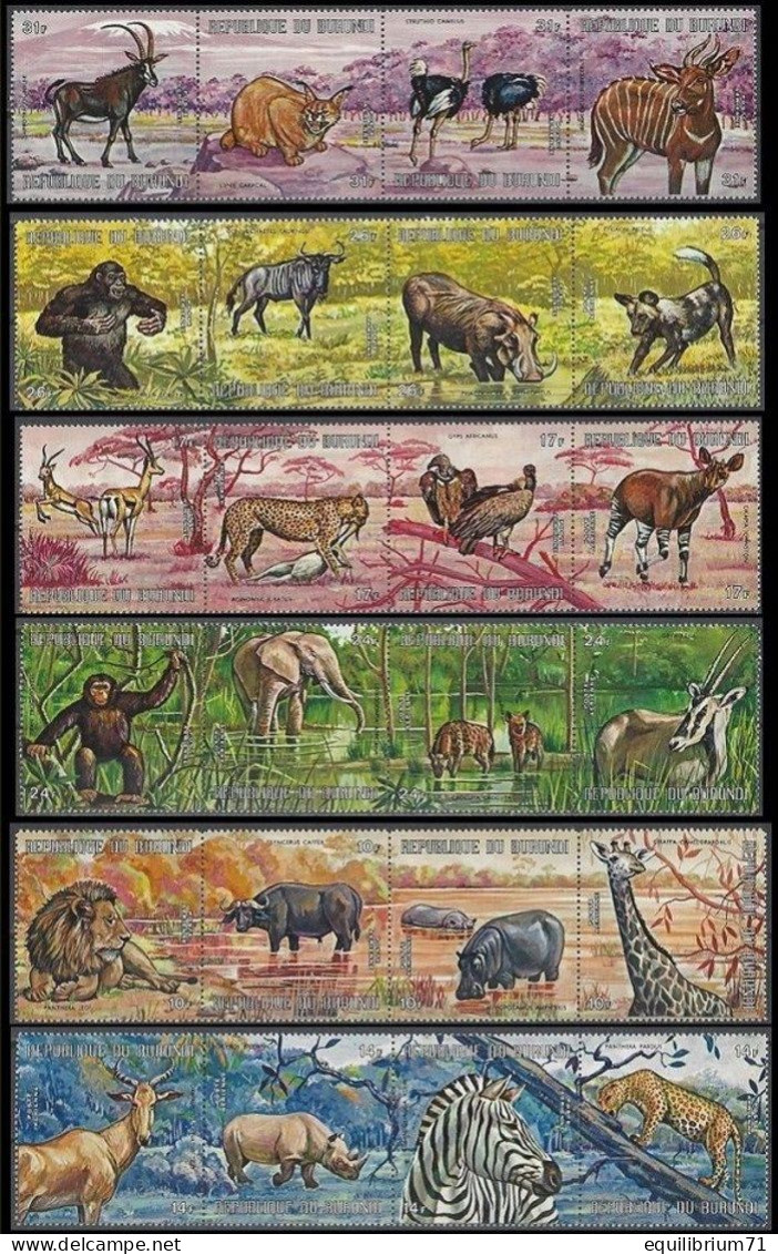 PA191/214** Animaux D'afrique / Afrikaanse Dieren / Afrikanische Tiere / African Animals - BURUNDI - Straussen- Und Laufvögel