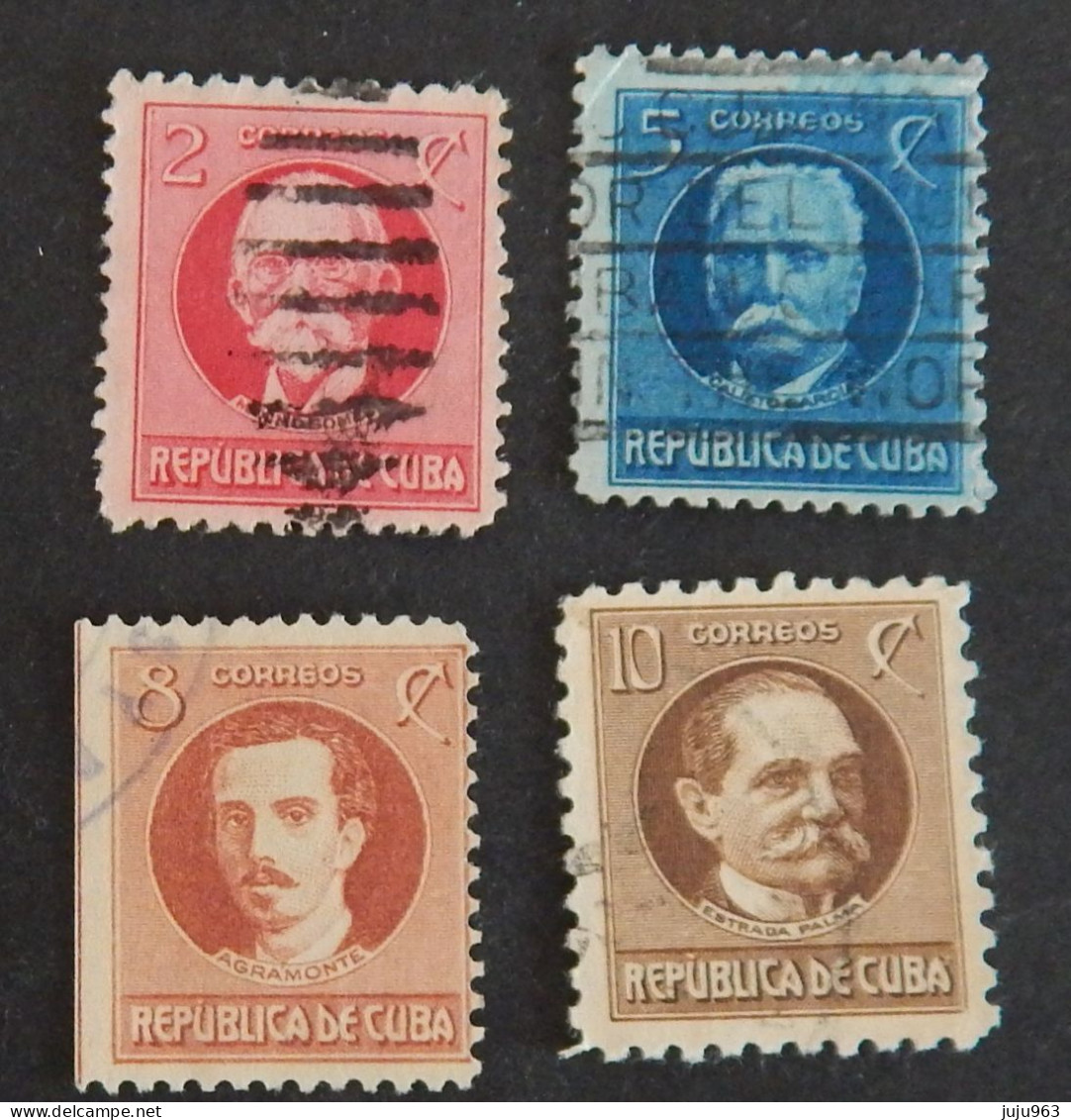 CUBA YT 176+178/180 OBLITERES  ANNÉE 1917 - Oblitérés