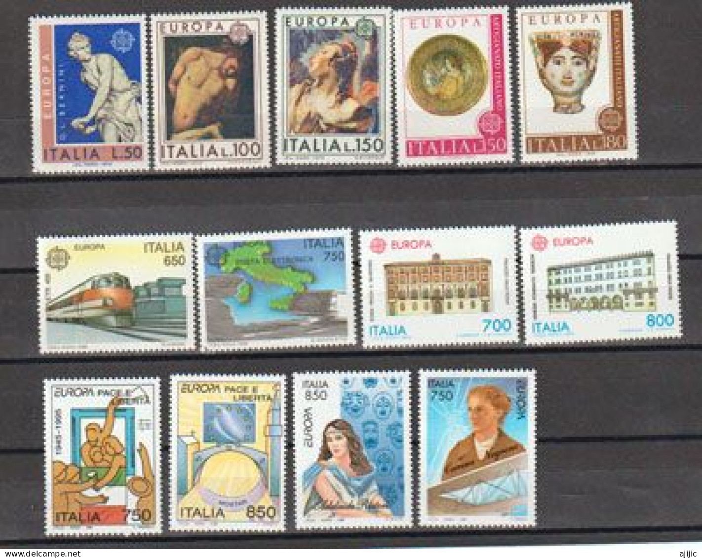 ITALIE.  EUROPA CEPT ,  Années 1974 à 1996 .  13 Timbres Neufs ** - Collections