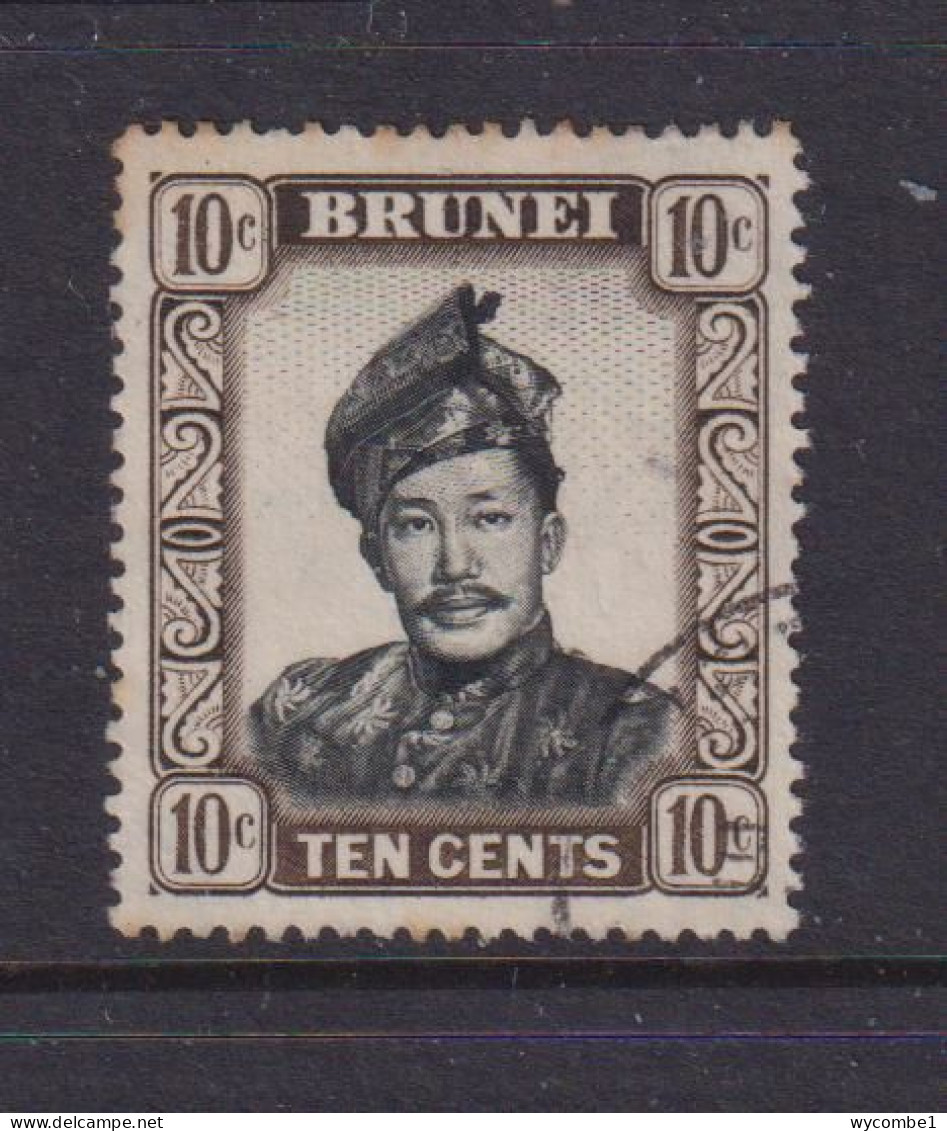 BRUNEI - 1952+ Sultan Omar Ali Saifuddin 10c Used As Scan - Brunei (...-1984)