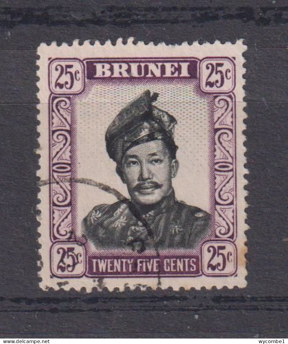 BRUNEI - 1952+ Sultan Omar Ali Saifuddin 25c Used As Scan - Brunei (...-1984)