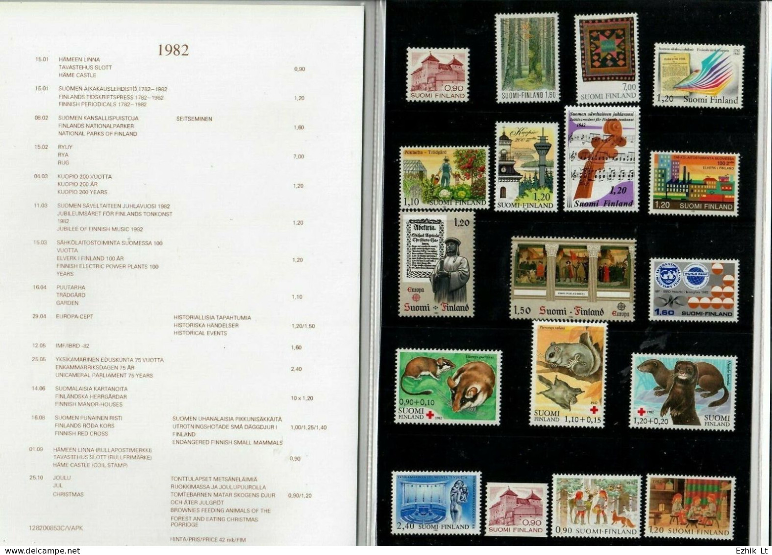 FINLAND 1982 Official Year Book SET MNH Mint.19 Stamps + Booklet! Mi# 891 - 917 - Années Complètes