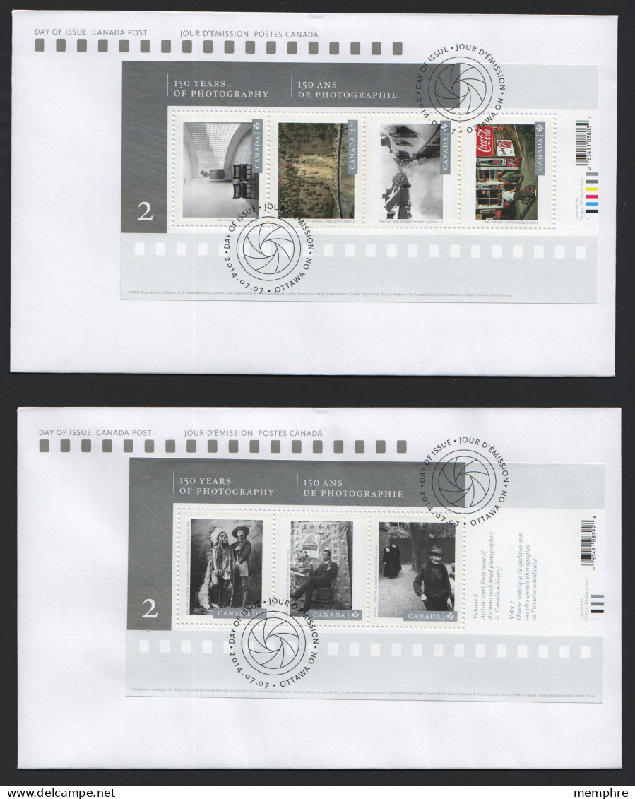 2014  Canadian Photography Series 2Set Of 2 Souvenir Sheets  Sc 2756-7 - 2011-...