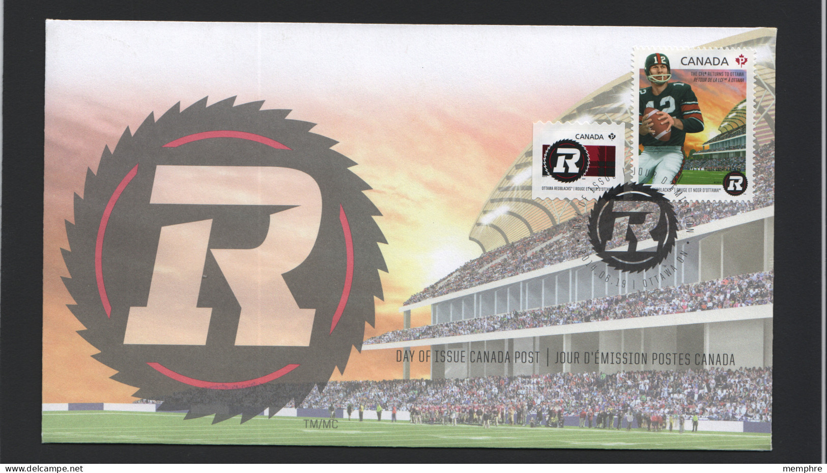 2014  Ottawa Redblacks Football Club  Set Of 2 On Single FDC  Sc 2754-5 - 2011-...