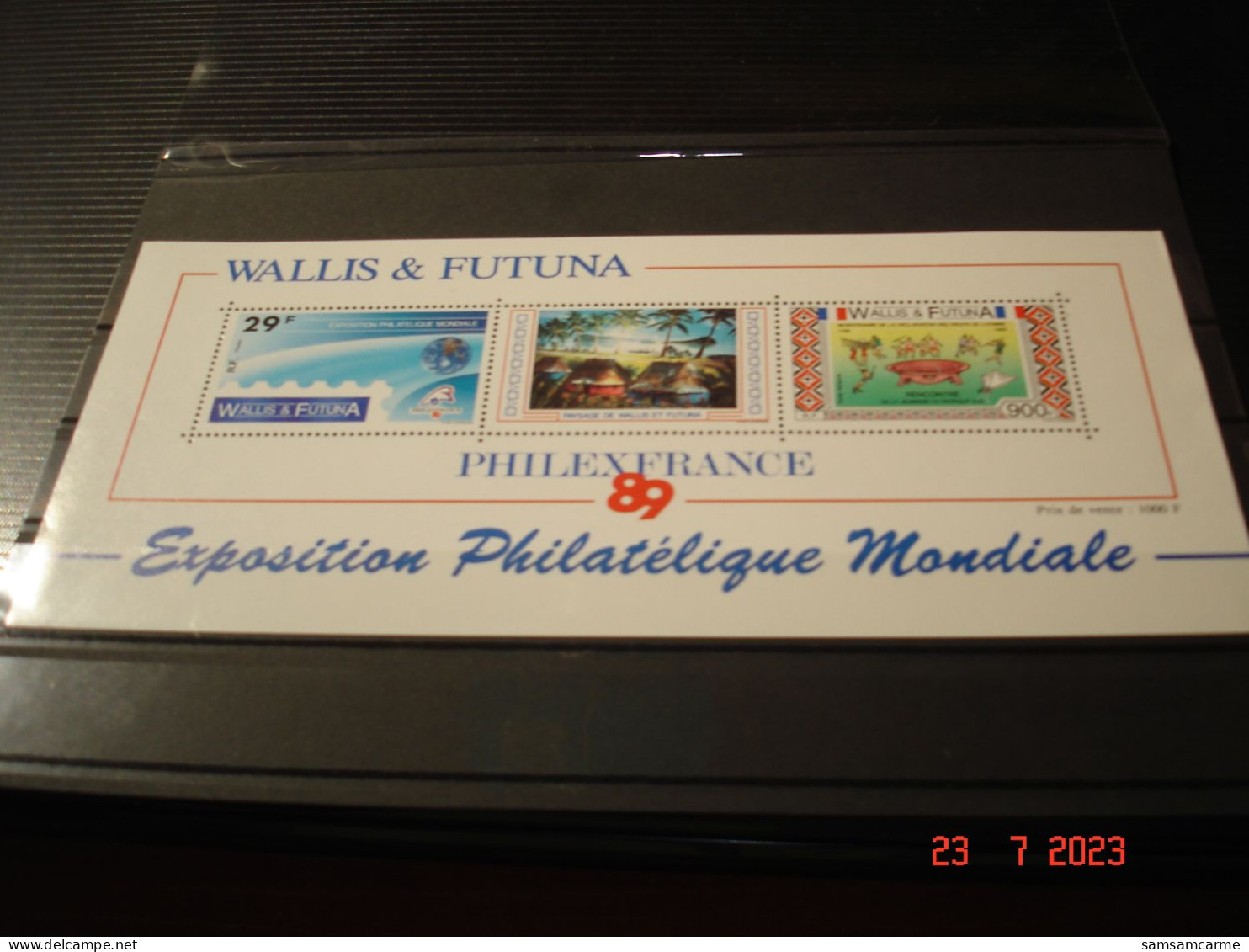 WALLIS ET FUTUNA    ANNEE  1989     BLOC FEUILLET NEUF N° 4    "  PHILEX FANCE 89 "  EXPOSITION PHILATELIQUE MONDIALE - Blocs-feuillets