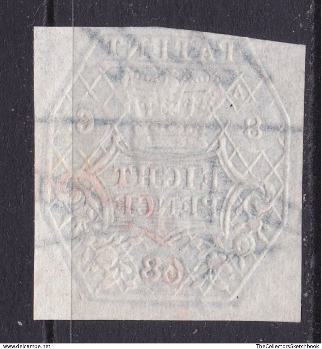 GB Fiscal/ Revenue Stamp.  Patent - 8d-  Blue Good Used - Fiscaux