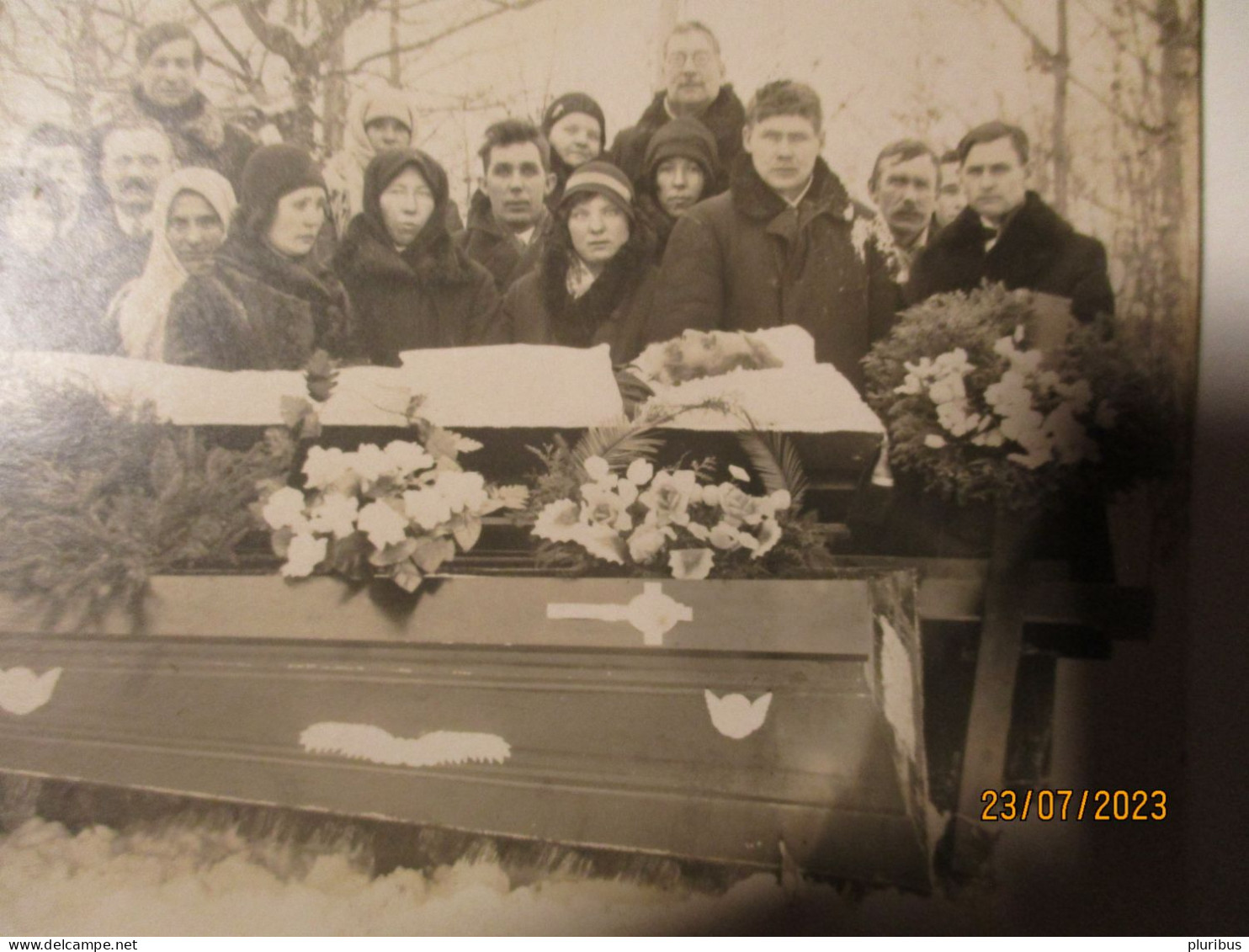 POSTMORTEM FUNERAL , DEAD OLD MAN IN COFFIN  , 13-1 - Funerali