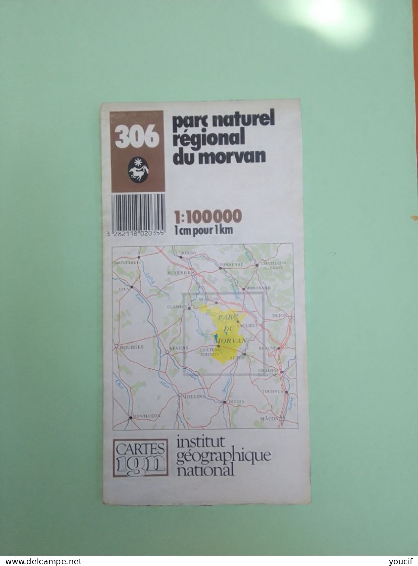 Cartes Ign Du Parc Naturel Regional Du Morvan - 1987