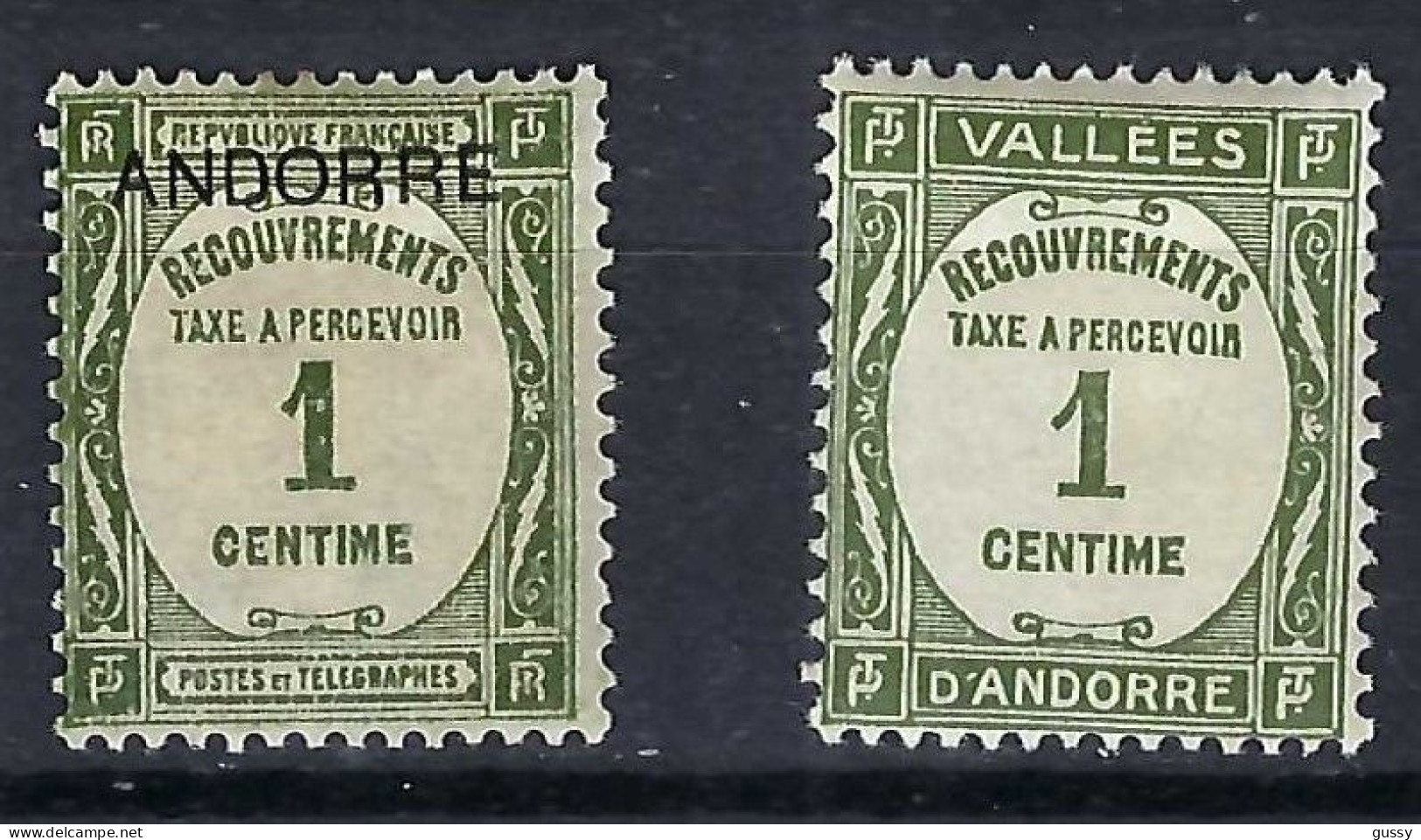 ANDORRE FRANCAIS Taxe 1931-35: Lot De Neufs* - Unused Stamps