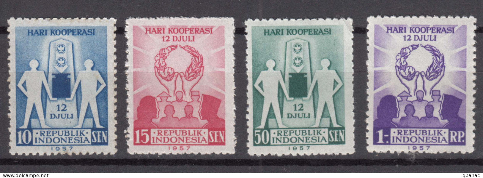 Indonesia 1957 Mi#201-204 Mint Never Hinged  - Indonesië