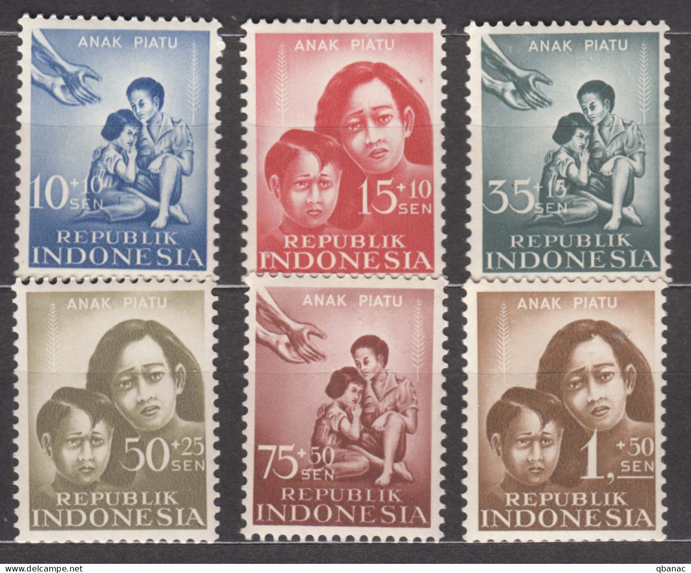Indonesia 1958 Children Mi#215-220 Mint Never Hinged - Indonesië