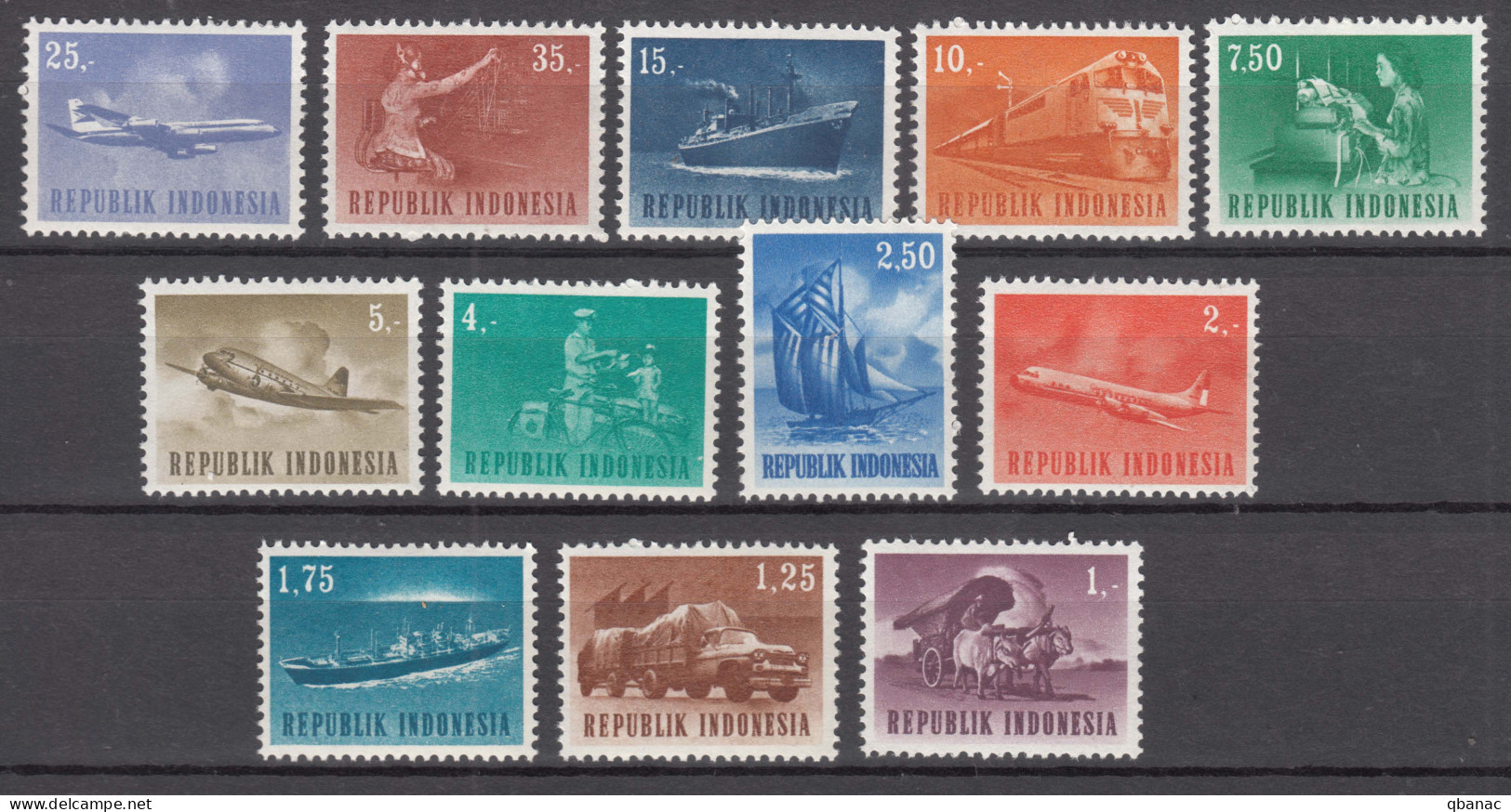 Indonesia 3 Complete Sets From 1964, Transportation, Mint Never Hinged - Indonesië