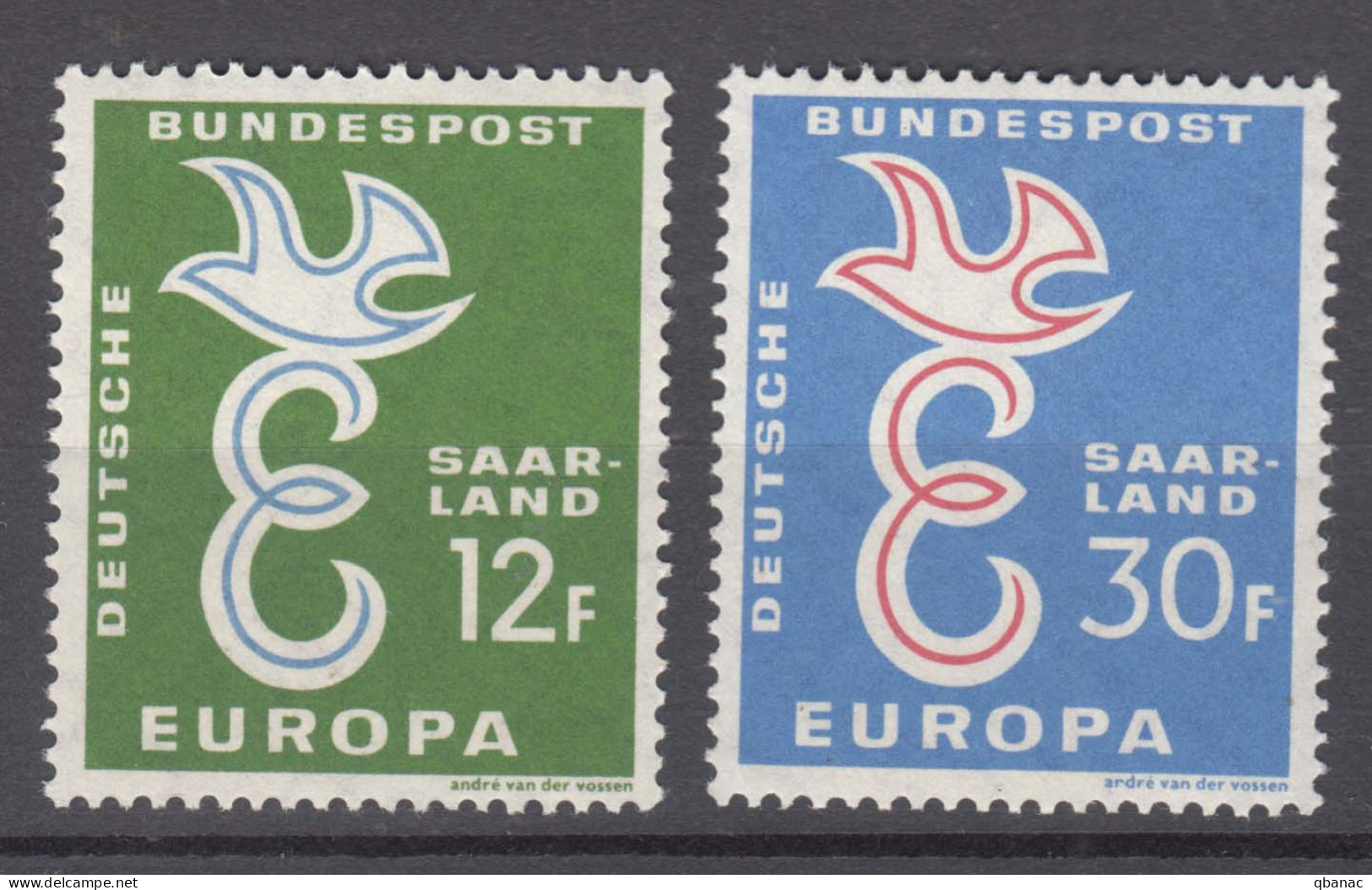 Saar Sarre 1958 Europa Mi#439-440 Mint Never Hinged - Unused Stamps