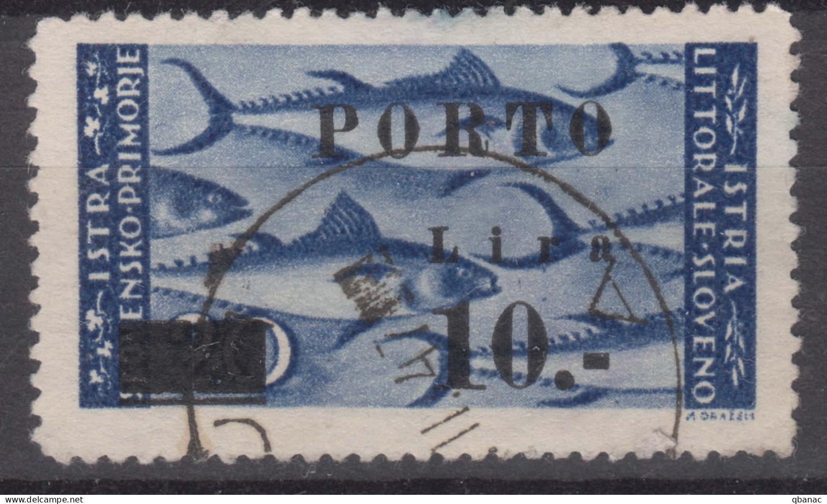 Istria Litorale Yugoslavia Occupation, Porto 1946 Sassone#17 Used - Ocu. Yugoslava: Istria