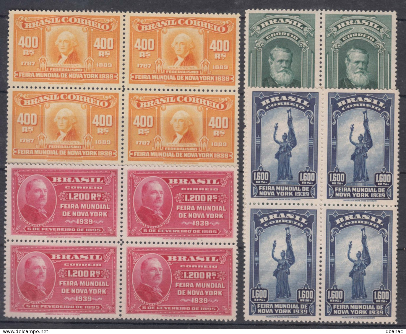 Brazil Brasil 1939 Mi#509-512 Mint Never Hinged Pcs. Of 4 - Ungebraucht