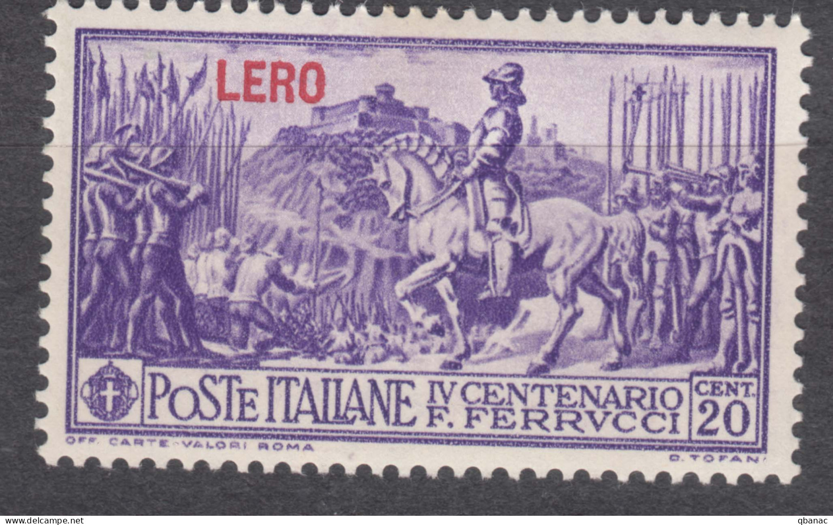 Italy Colonies Aegean Islands Egeo Leros (Lero) 1930 Ferrucci Sassone#12 Mi#26 V Mint Hinged - Egeo (Lero)