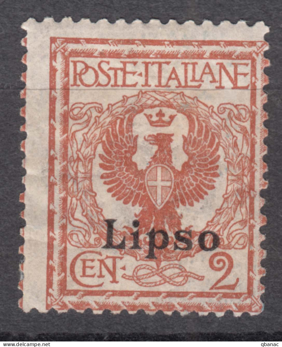 Italy Colonies Aegean Islands Egeo Lipso (Lisso) 1912 Sassone#1 Mi#3 VI Mint Hinged - Egée (Lipso)