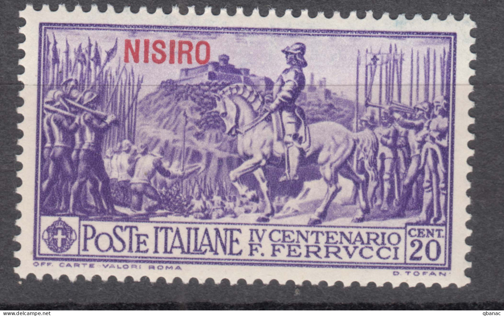 Italy Colonies Aegean Islands Egeo Nisiros (Nisiro) 1930 Ferrucci Sassone#12 Mi#26 VII Mint Hinged - Ägäis (Nisiro)