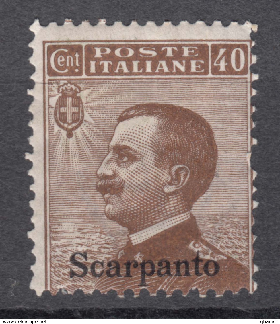 Italy Colonies Aegean Islands Egeo Scarpanto 1912 Sassone#6 Mi#8 XI Mint Never Hinged - Egée (Scarpanto)