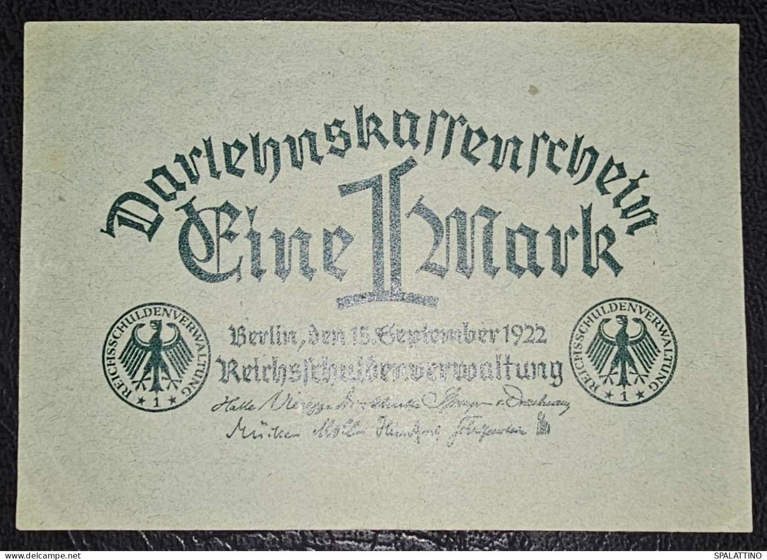 GERMANY- 1 MARK 1922. - 1 Mark