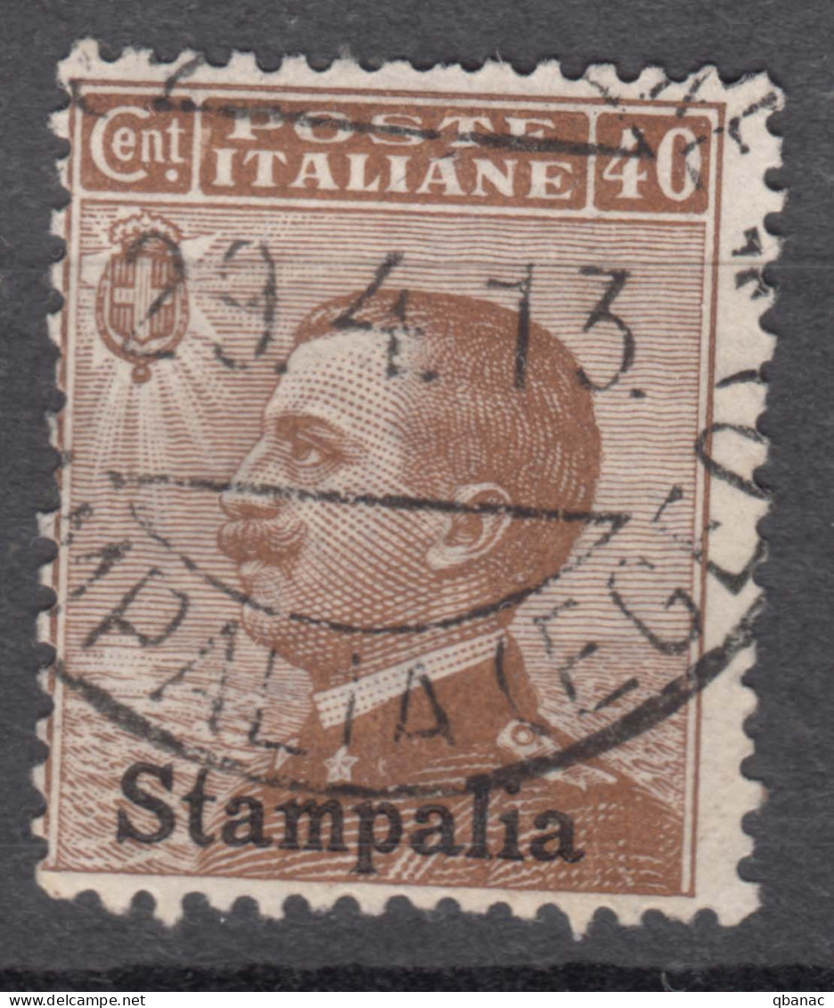 Italy Colonies Aegean Islands Egeo Stampalia 1912 Sassone#6 Mi#8 XIII Used - Aegean (Stampalia)