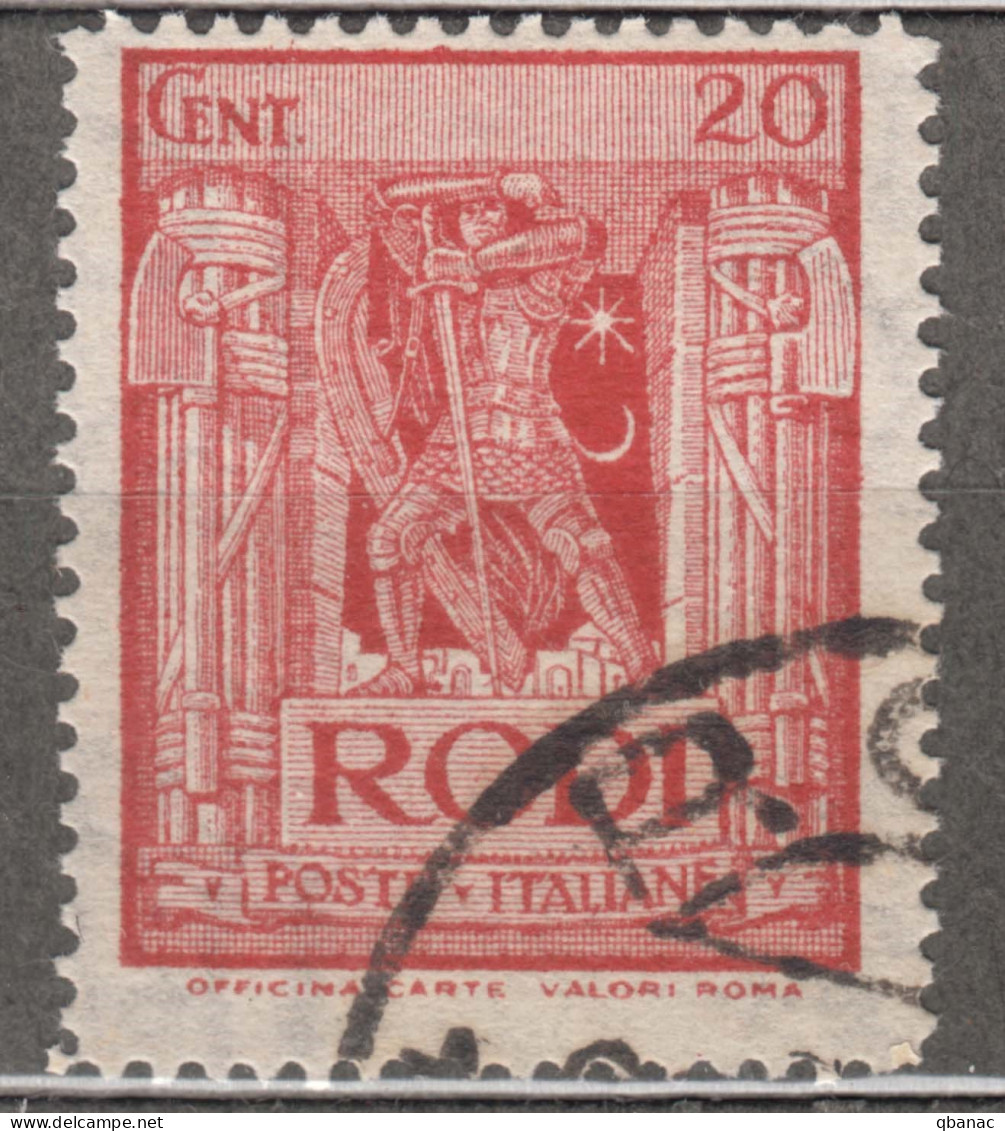 Italy Colonies Aegean Islands Egeo Rhodes (Rodi) 1932 Sassone58 Perf. 14, Used - Egée