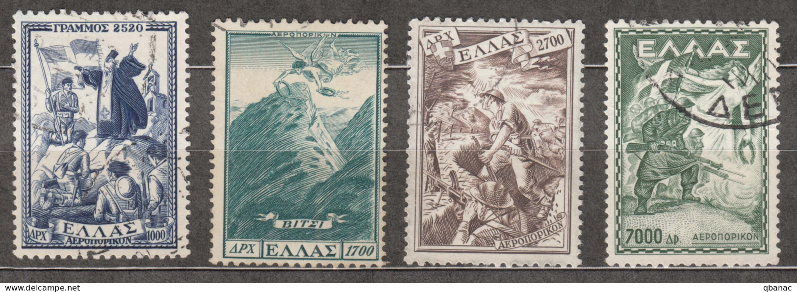 Greece Airmail 1952 Mi#588-591 Used - Used Stamps