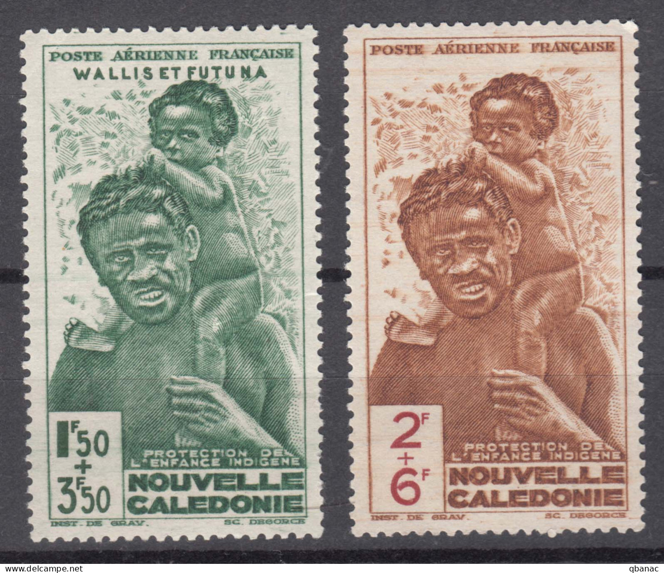 New Caledonia Caledonie 1942 Mi#286-287 Mint Hinged - Ongebruikt