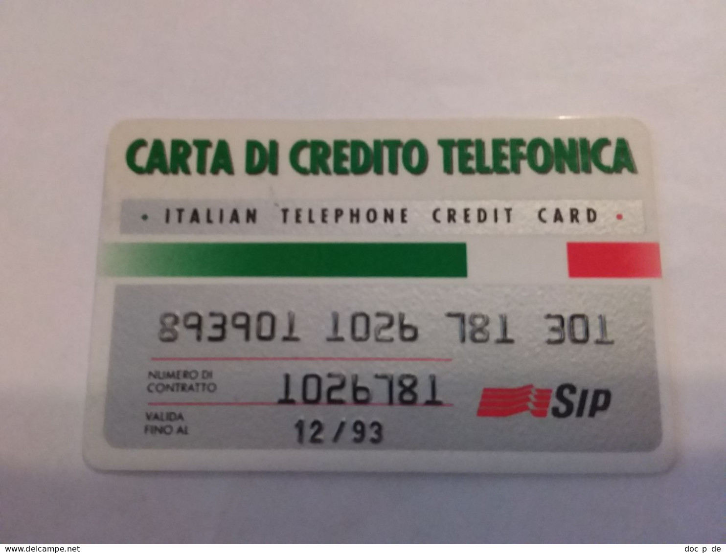 Italy Carta Di Credito Telefonica  SIP - Usi Speciali
