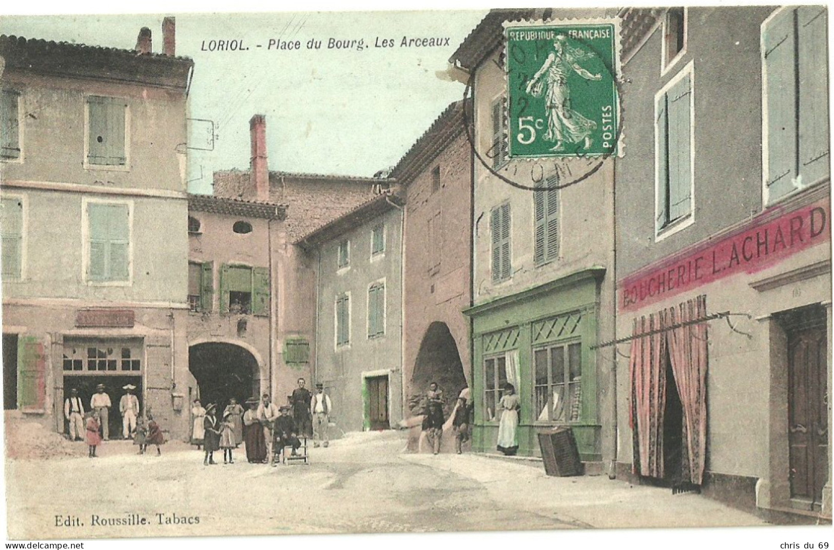 Loriol Place Du Bourg Les Arceaux Boucherie Lachard - Loriol