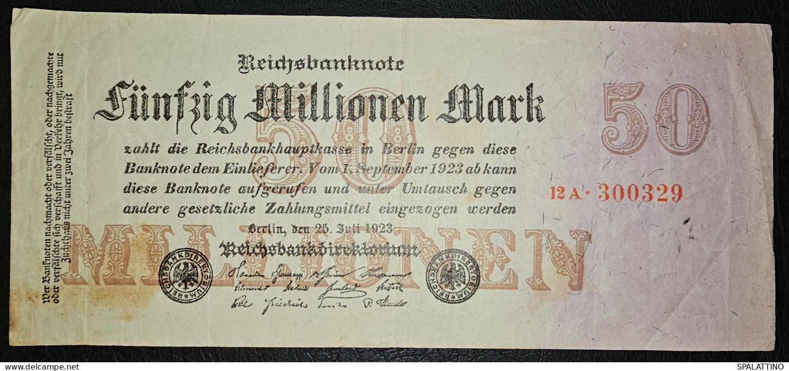 GERMANY- 50 MILLION MARK 1923. - 50 Miljoen Mark