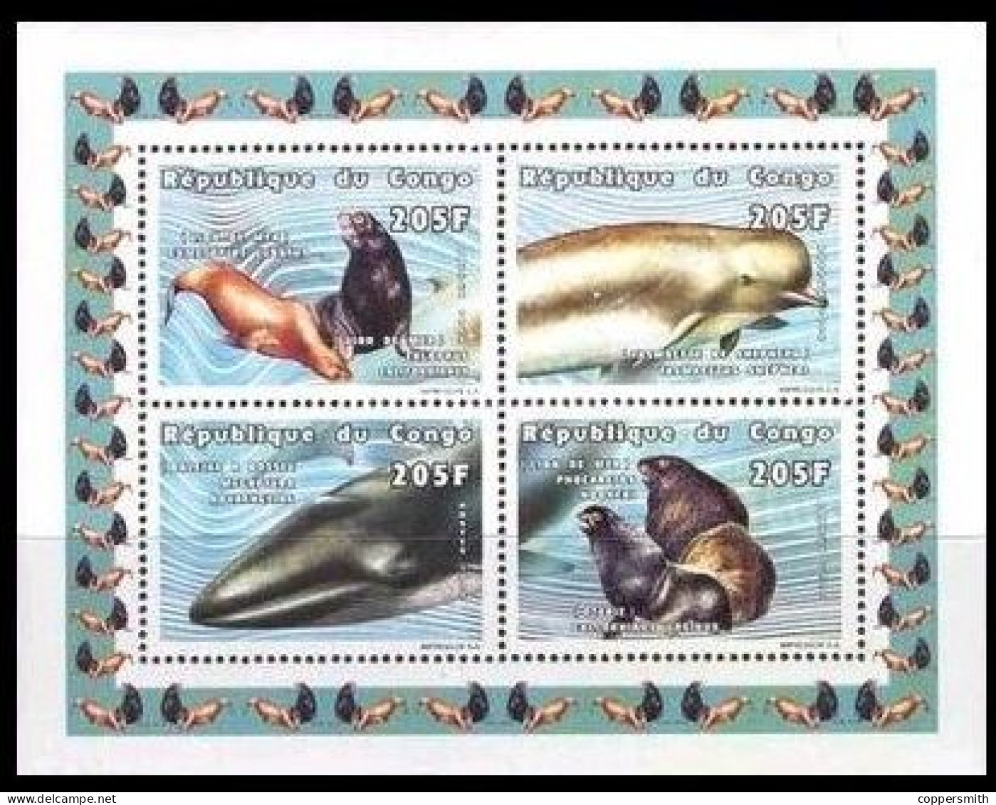 (107) Congo   Fauna / Animals / Marine Life / Meerestiere  ** / Mnh  Michel KB 1605-1608 - Andere & Zonder Classificatie