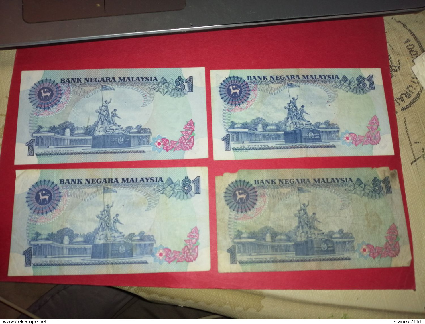 4 BILLETS 1 DOLLARS Bank Negara Malaysia à Dater Voir Photos - Maleisië