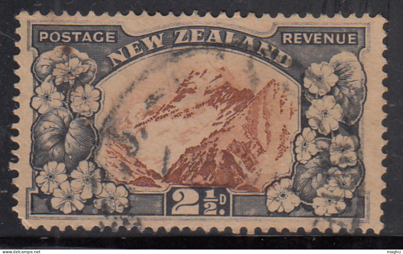 New Zealand Used 1935, Mount Cook, Cond., Perf., Short - Gebruikt