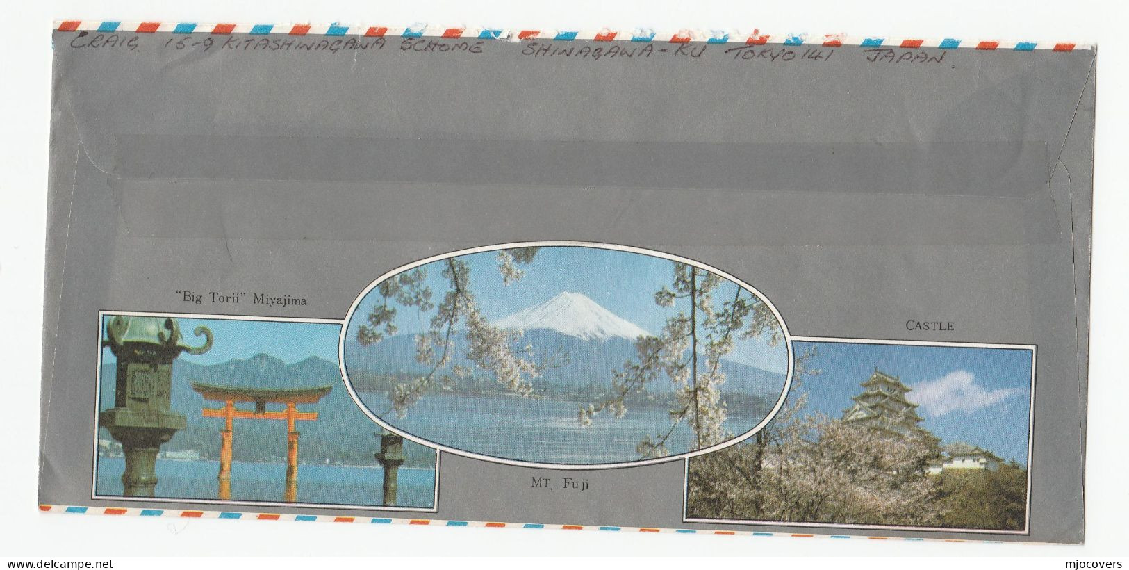 1978 JAPAN Pictorial Envelope Air Mall To GB Cover Stamps Mountain - Covers & Documents