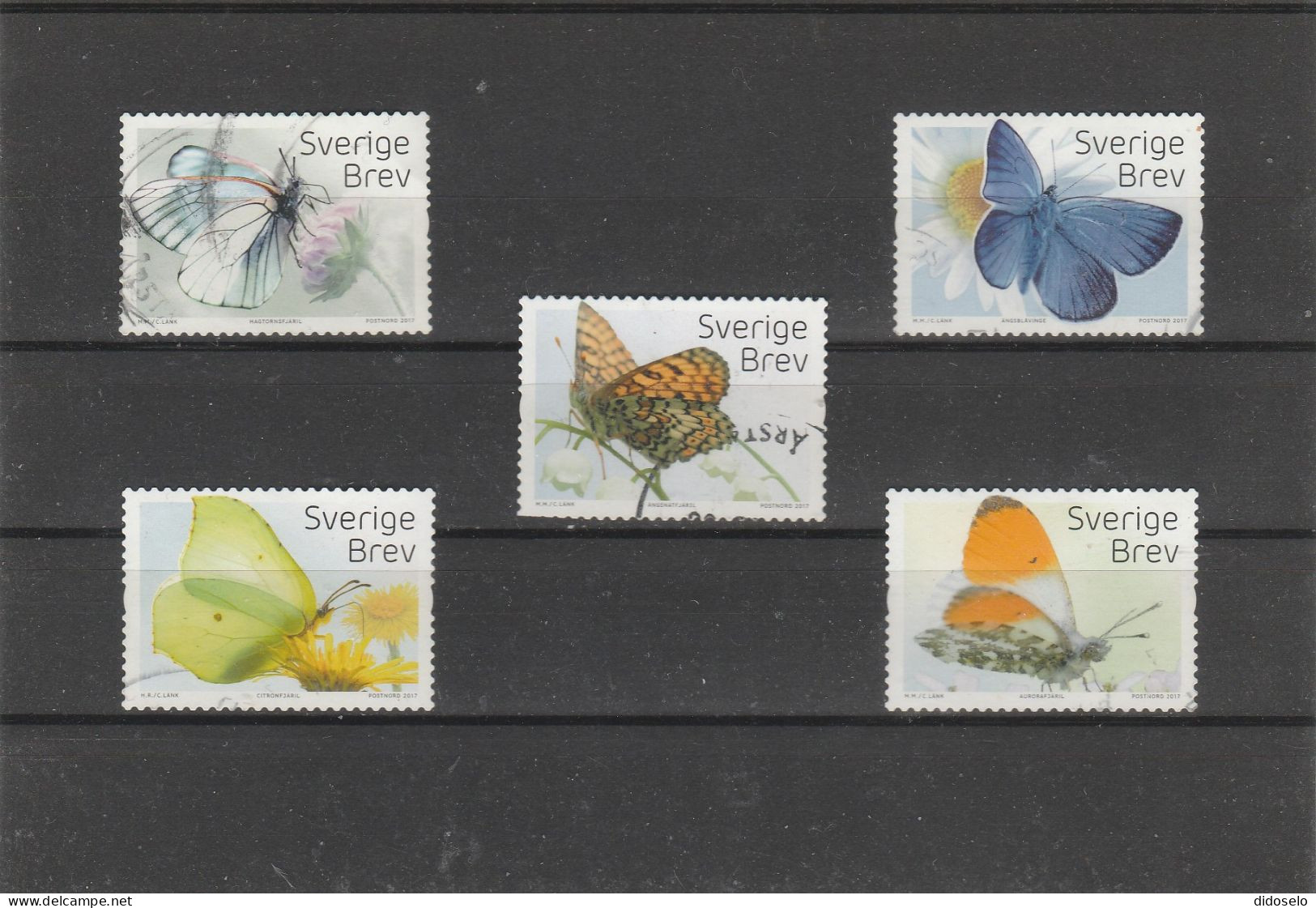 Sweden - 2017 - Butterflies / Used Set - Usados