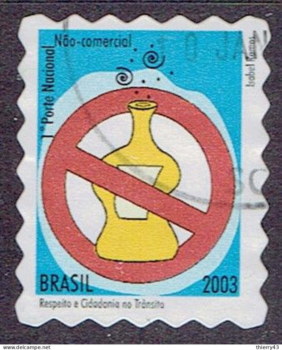 Brasil 2003 - Campaign For NO ALCOHOL In Traffic, Selfadhesive -  Michel 3320   Used, Oblitéré, Gest. - Gebraucht