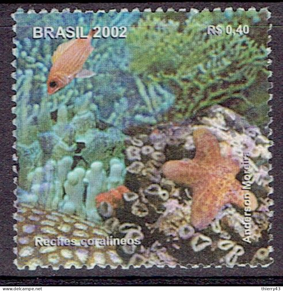 Brasil 2002 - Coral Reef With Sea Animals -  Michel 3245   Used, Oblitéré, Gest. - Usati