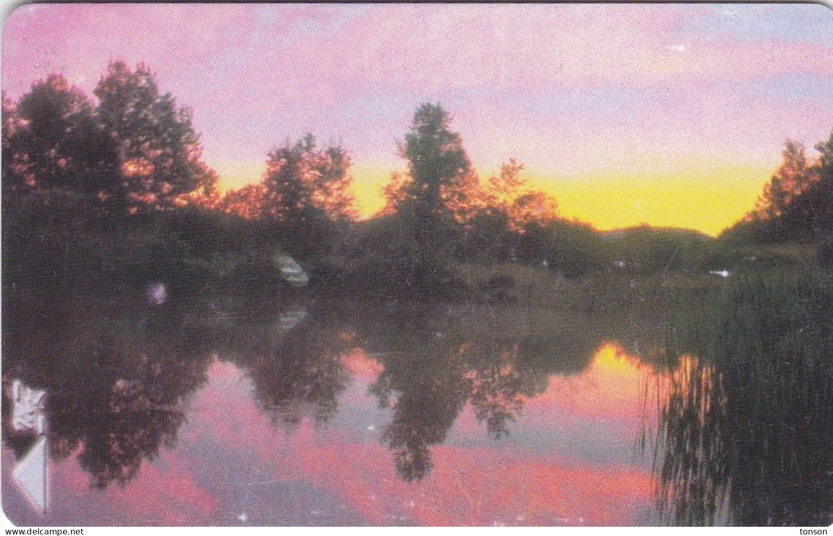 Transnistria, TS-TIR-CHP-0007,  Lake At Sunset, 2 Scans. - Moldavie