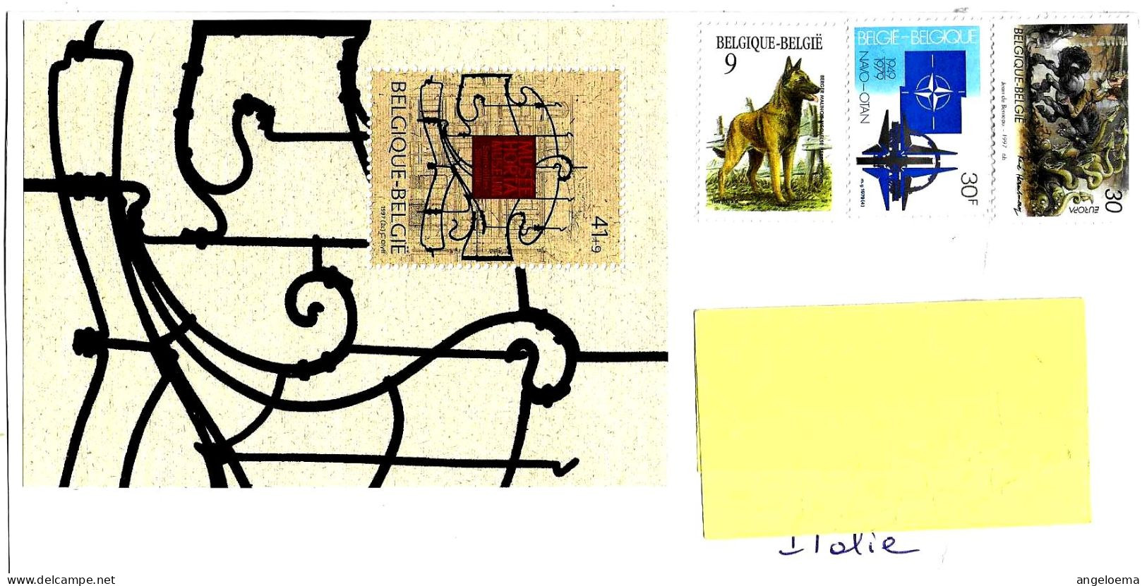 BELGIO BELGIQUE - 2023 Lettera Viaggiata Per Italia Con 3 Francobolli + Foglietto In Franchi Non Timbrati - 18338 - Briefe U. Dokumente