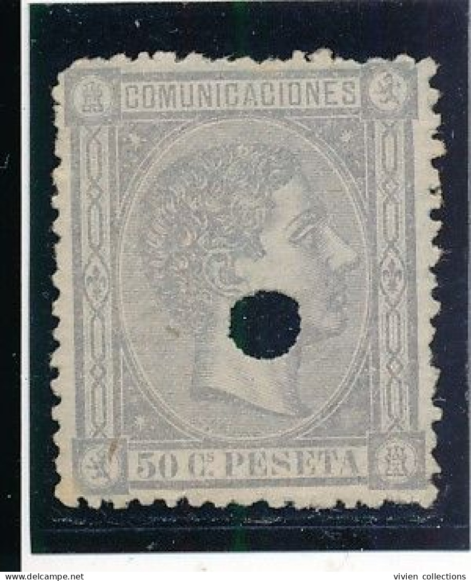 Espagne N° 159 Annulé Par Perforation - Usados